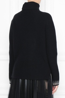 Черный свитер с кристаллами Ermanno Scervino