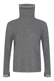 Серый свитер с кристаллами Ermanno Scervino