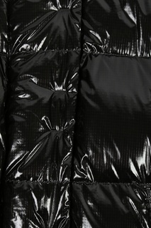 Черный стеганый пуховик с поясом Ermanno Scervino