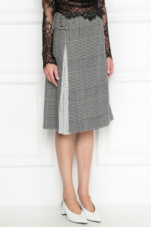 Серая юбка в клетку с плиссировкой Ermanno Scervino