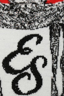 Белая футболка с V-вырезом и логотипом Ermanno Scervino