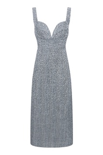 Серое платье со стразами Ermanno Scervino