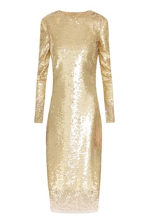 Золотистое платье с пайетками Ermanno Scervino