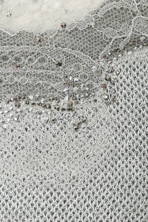 Серая водолазка с кружевной отделкой Ermanno Scervino