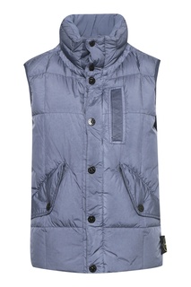 Голубой стеганый жилет Stone Island