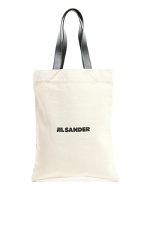 Кремовая холщовая сумка-шоппер Jil Sander