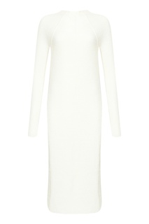 Белое платье из смешанной пряжи Jil Sander