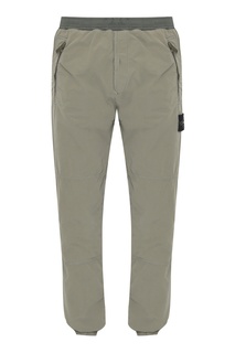 Утепленные брюки цвета хаки Stone Island