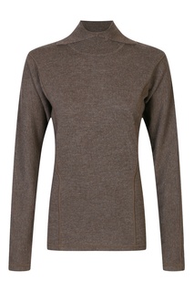 Коричневая шерстяная водолазка Jil Sander