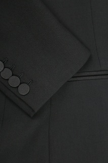 Черный жакет с атласной отделкой Ermanno Scervino