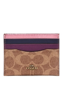 Визитница с цветными вставками Coach