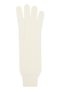 Белые кашемировые перчатки Jil Sander