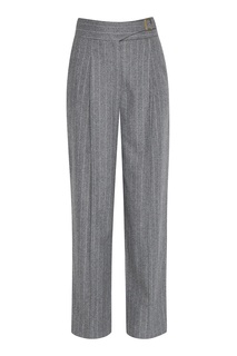 Свободные серые брюки в полоску Ermanno Scervino