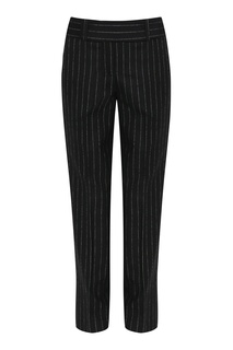 Черные брюки с отделкой в полоску Ermanno Scervino