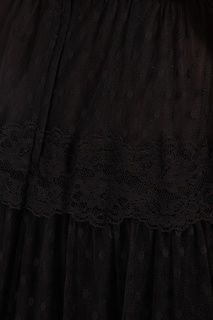 Черное платье с отделкой Dolce & Gabbana