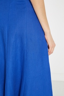 Синяя юбка изо льна Erma