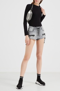 Джинсовые шорты со шнуровкой Unravel Project