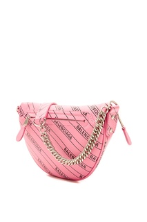 Розовая с черным поясная сумка XXS Souvenir Balenciaga