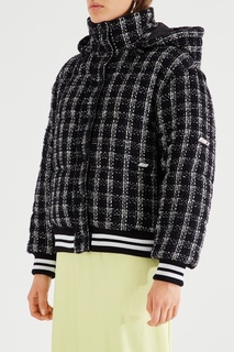 Твидовая куртка в клетку с капюшоном Msgm