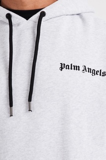 Худи серого цвета с логотипом Palm Angels