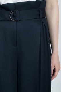 Синие брюки-палаццо с высокой посадкой Eleventy