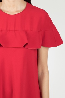 Красное платье-макси с воланами RED Valentino