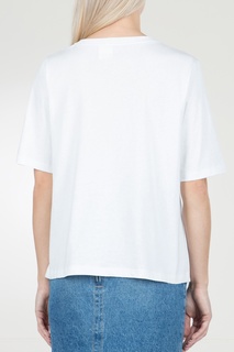 Белая футболка с контрастной отделкой Pinko