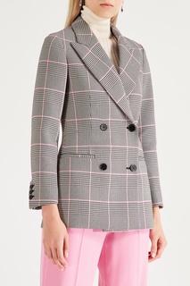 Серый жакет в клетку Msgm