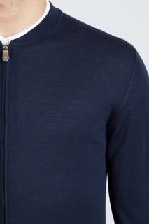 Темно-синий кардиган на молнии Eleventy