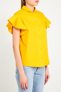 Желтая блузка из хлопка Tara Jarmon