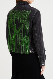 Джинсовая куртка с прорезями Off White