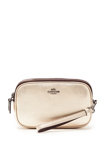 Золотистый клатч Sadie с ремешком Coach