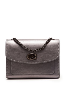 Серебристая сумка Parker 18 Coach