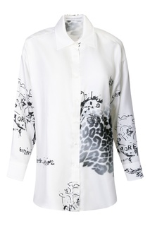 Белая рубашка с узором Ermanno Scervino