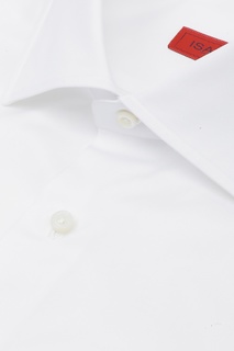 Лаконичная белая рубашка из хлопка Isaia