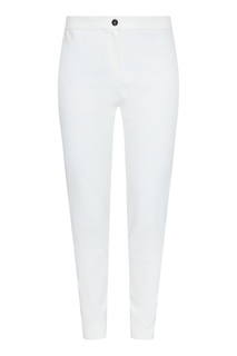 Укороченные брюки белого цвета Marina Rinaldi