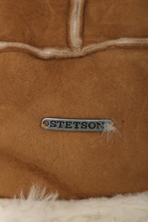 Коричневая шапка-ушанка из овчины Stetson