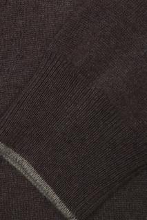 Коричневый свитер с контрастными вставками Viadeste