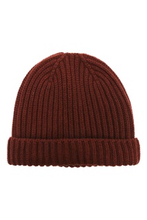 Красно-коричневая шапка из кашемира Della Ciana