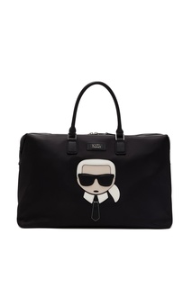 Черная сумка с символикой бренда Karl Lagerfeld