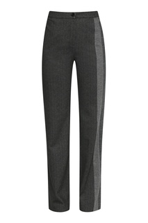 Темно-серые брюки с контрастной вставкой Marina Rinaldi