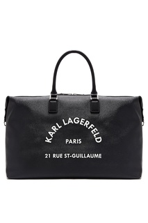 Черная сумка с контрастным логотипом Karl Lagerfeld