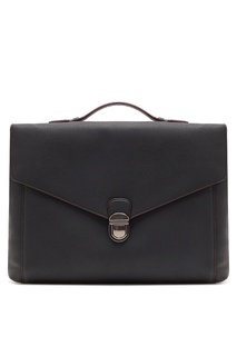 Черный кожаный портфель Coach
