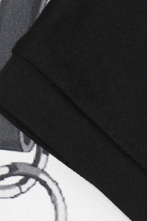 Черная комбинированная блузка с узорами Marina Rinaldi