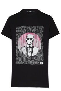 Черная футболка с отделкой Karl Lagerfeld