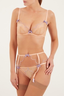 Пояс Lorna бежевый с лиловым Agent Provocateur
