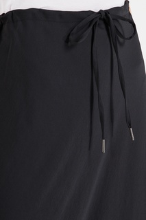 Черная юбка миди с кулиской Alexanderwang.T