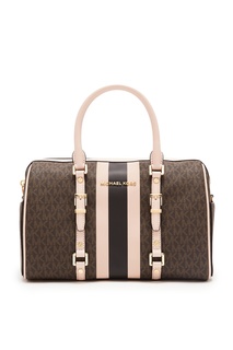 Коричневая сумка с узором Bedford Travel Michael Michael Kors