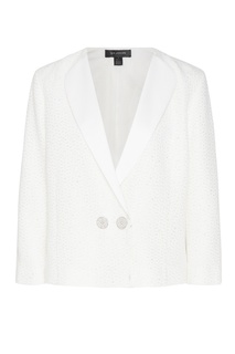 Вечерний белый жакет с пайетками St. John