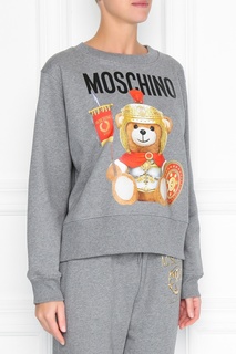 Свитшот серого цвета с мотивом Roman Teddy Bear Moschino